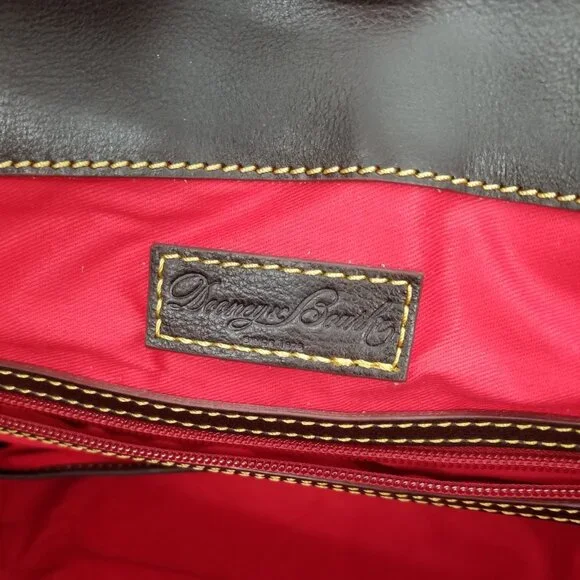 NWT Dooney & Bourke Soft Pebble Brown T'Moro Leather Logo Lock Shoulder Bag - Picture 6 of 14